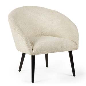 AMA101 Boucle Accent Chair - Ivory