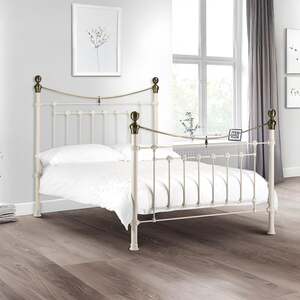 VIC002 Stone White Bed 135Cm
