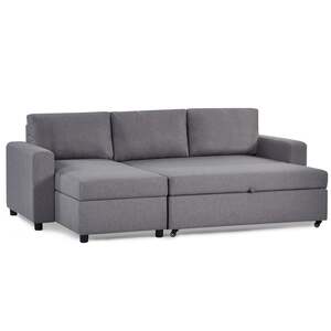 ANG001 Sofabed With Storage - Light Grey