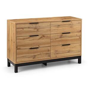 BAL204 6 Drawer Wide Chest - Light Oak