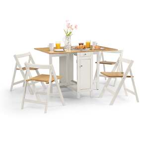 SAV102 Dining Set - White/Natural