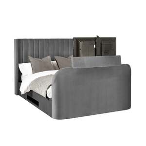 CLA103 Side Lift Ottoman Tv Bed 180Cm - Dark Grey