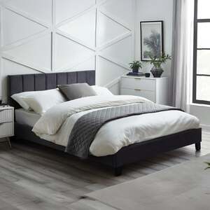 ROS002 Velvet Bed In A Box 135Cm - Grey