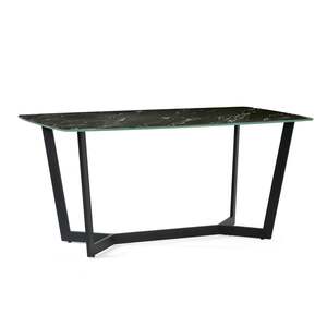 OLY011 Dining Table - Black Marble