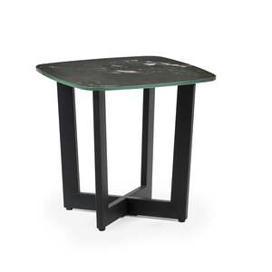OLY012 Lamp Table - Black Marble