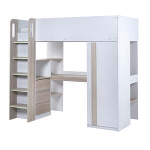 OCE001 Highsleeper Pale Wood & White