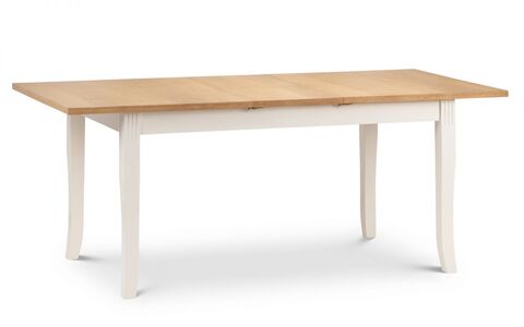 DAV011 Ivory/Oak Extending Dining Table