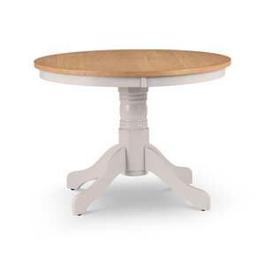 DAV204 Oak/Elephant Grey Round Pedestal Tabl