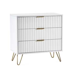 MUR002 3 Drawer Chest - Matt White