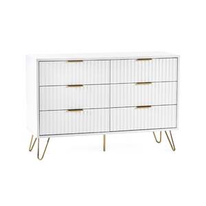 MUR005 6 Drawer Chest - Matt White