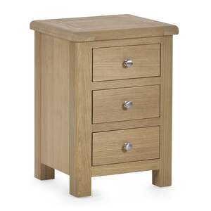 MEM003 Limed Oak 3 Drawer Bedside