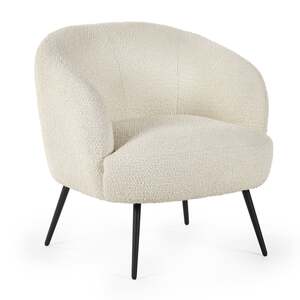 GIG001 Boucle Accent Chair - Ivory