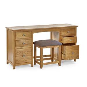 MAL258 Twin Pedestal Dressing Table & Stool Set