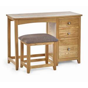 MAL259 Single Pedestal Dressing Table & Stool Set