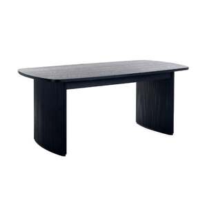 LOU004 Black Fluted Extending Dining Table