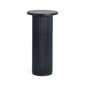 LOU008 Black Fluted Drinks Table