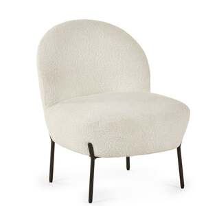 LUL001 Boucle Accent Chair - Ivory