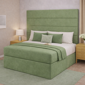 Ottoman Set - Side Lift + 54" Headboard - Horizontal Line + 13" Low Footboard