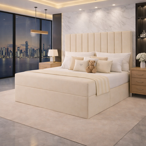 Ottoman Set - Side Lift + 54" Headboard - Sapphire + 13" Low Footboard