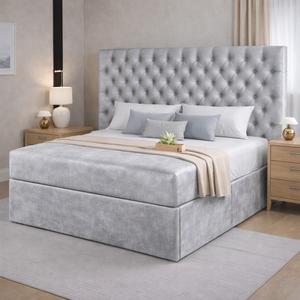 Ottoman Set - Side Lift + 54" Headboard - Topaz + 13" Low Footboard