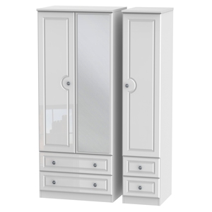 PEM152 Triple 2 Drawer Mirror + Drawer Robe