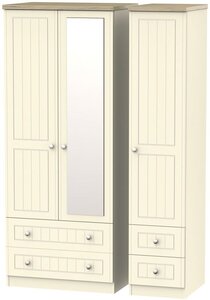 VIE132 Triple 2 Drawer Mirror Robe