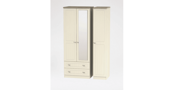 VIE142 Triple 2 Drawer Mirror Robe