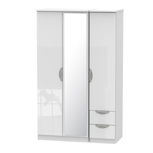 CAM157 Triple Mirror + Drawer Robe