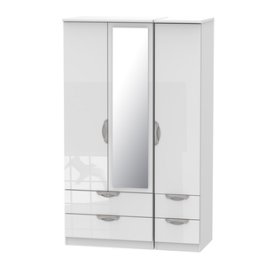 CAM152 Triple 2 Drawer Mirror + Drawer Robe