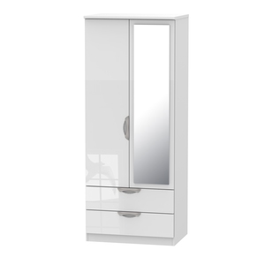 CAM062 2ft6in 2 Drawer Mirror Robe