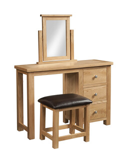 DOR022 Single Pedestal Dressing Table And Stool