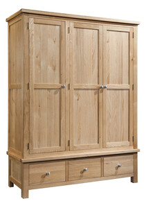 DOR033 Triple Wardrobe With 3 Drawers