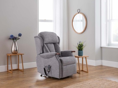 Petite Dual Motor Riser Recliner With Headrest & Lumbar