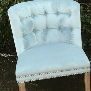powder blue chair