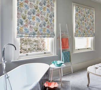 Coral Tropical Roman Blind