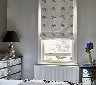 Hydrangea Sterling Roman Blind