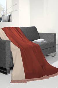rust cotton throw