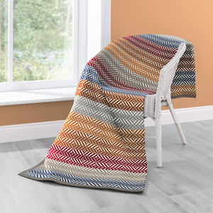 diamond stripe cotton throw