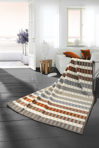 cotton throw multi stripe