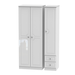 BAL160 Tall Triple Plain + Drawer Robe