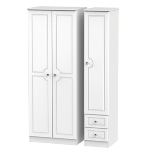CRY160 Tall Triple Plain + Drawer Robe