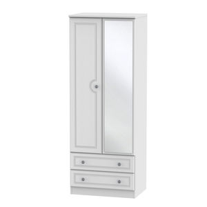 PEM082 Tall 2ft6in 2 Drawer Mirror Robe