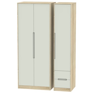 MON160 Tall Triple Plain + Drawer Robe