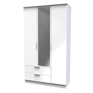 PLY142 Tall Triple 2 Drawer Morror Robe