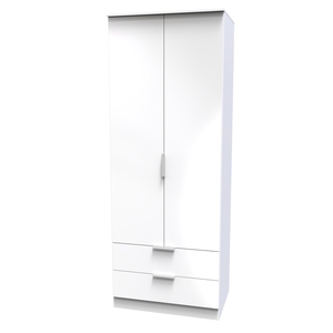 PLY081 Tall 2Ft6In 2 Drawer Robe