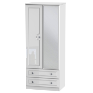 PEM062 2ft6in 2 Drawer Mirror Robe
