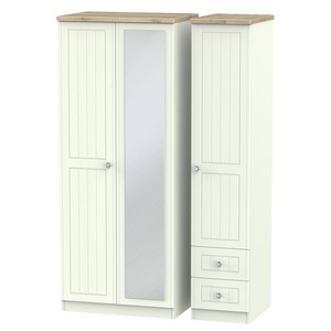 ROM157 Triple Mirror + Drawer Robe