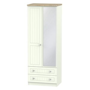 ROM082 Tall 2ft6in 2 Drawer Mirror Robe