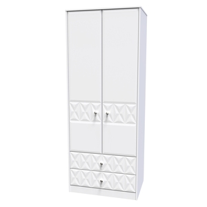 081 Tall 2ft 6in 2 Drawer Robe