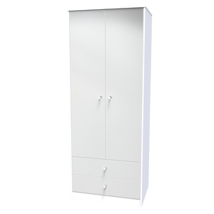 PAD081 2ft6in Tall 2 Drawer Robe